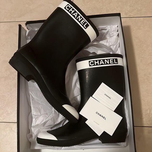 CHANEL Shoes - Authentic new chanel rain boots comes with box (no cover )  & shoe bags